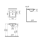Врезная раковина VITRA S20 5463B003-0001 45 см