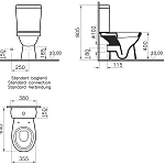 Унитаз-компакт Norm Eisberg 9844B099-7201 с микролифтом