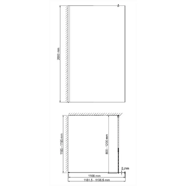 Душевая перегородка WasserKRAFT Rossel 120х200 см 28W40