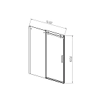 Душевая дверь Vincea Como-N VDS-4CN140CLB, 1400, черный, стекло прозрачное