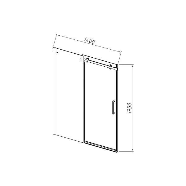 Душевая дверь Vincea Como-N VDS-4CN140CLB, 1400, черный, стекло прозрачное