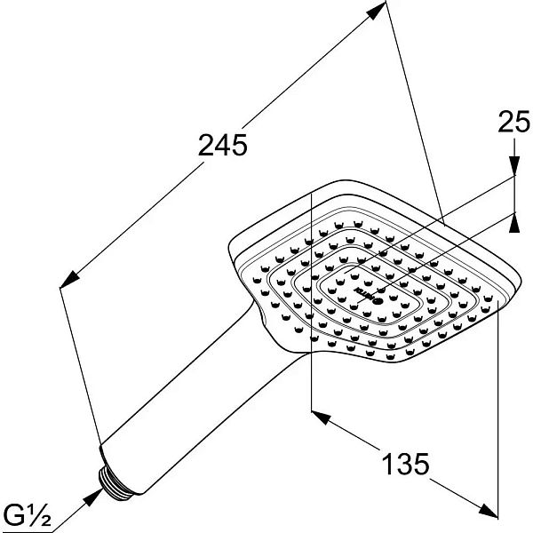 Душевая лейка Kludi Freshline 1S 6450005-00