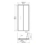 Душевая дверь WasserKRAFT Weser 90х200 см 78F04