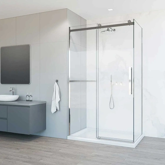 Душевой уголок Vincea Como Soft VSR-1CS1013CL, 1300*1000, хром, стекло прозрачное