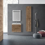 Тумба под керамическую раковину Mia 600 подвесная, 2 выкатных ящика soft close, V.Oak