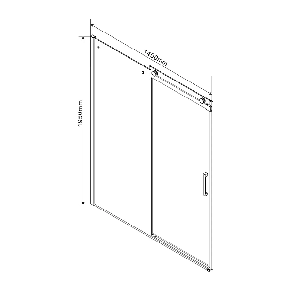 Душевой уголок Vincea Como VSR-1C9014CL, 1400*900, хром, стекло прозрачное