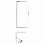 Душевая перегородка WasserKRAFT Aller 90х200 см 10H07-RP90 Fixed