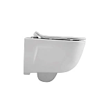Унитаз подвесной Vincea Idea VT1-33 безободковый, цвет белый, ультратонкое soft-close сиденье