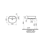 Накладная раковина VITRA Geo 7428B003-0001 54.5 см