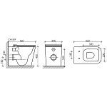 Приставной унитаз Ceramica Nova Cubic CN1809 безободковый