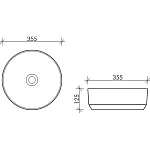 Накладная раковина Ceramica Nova Element CN6005, 35.5 см