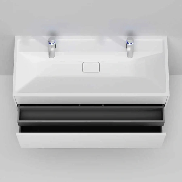 M50AFHX1203WM Inspire V2.0, База под раковину, подвесная, 120 см, 3 ящика, push-to-open, белый матов