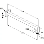 Настенный кронштейн для верхнего душа Kludi A-QA 6654405-00
