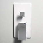 Встраиваемый смеситель для ванны и душа WasserKRAFT Aller 10641WHITE