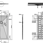 Поддон для душа из искусственного камня Vincea VST-4SQ9012W-L,1200*900*25, белый матовый, левый