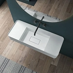 Раковина из искусственного камня Vincea VWB-6S312MW, 1200*400*150, подвесная, цвет белый матовый