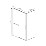 Душевой уголок Vincea Slim Soft VSR-1SS9014CL, 1400*900, хром, стекло прозрачное
