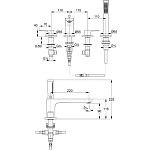Смеситель на борт ванны Kludi Zenta SL 484240565