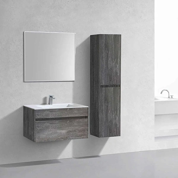 Тумба под раковину Vincea Chiara 800 подвесная, 1 выкатной ящик soft-close, G.Stone
