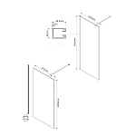 Душевая перегородка Vincea Walk-In VSW-1H100CGB,1000*2000, черный матовый, стекло тонированное