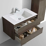Тумба под раковину Vincea Luka 800 подвесная, 2 выкатных ящика soft-close, R.Oak