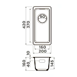 Omoikiri Kata 20-U-BL Artgranit/черный