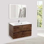 Тумба под раковину Vincea Mia 800 подвесная, 2 выкатных ящика soft close, R.Wood