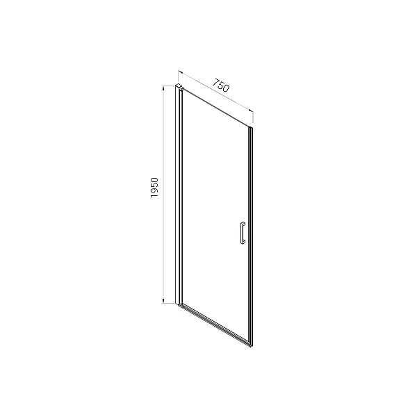 Душевая дверь Vincea Alpha VDP-3AL750MT , хром, стекло текстурное