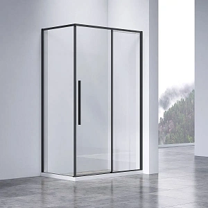 Душевой уголок Vincea Slim-N VSR-4SN9014CLB, 1400*900, черный, стекло прозрачное