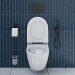 Инсталляция для унитазов Tece TECEnow 9400413 с подвесным унитазом Santerika c технологией смыва "Торнадо" с крышкой микролифт