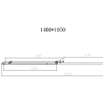 Душевая дверь Vincea Slim-N VDS-4SN140CL, 1400, хром, стекло прозрачное
